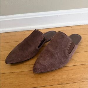 Jenni Kayne Chocolate Brown Suede Mules NWOT Size 40 / US 9